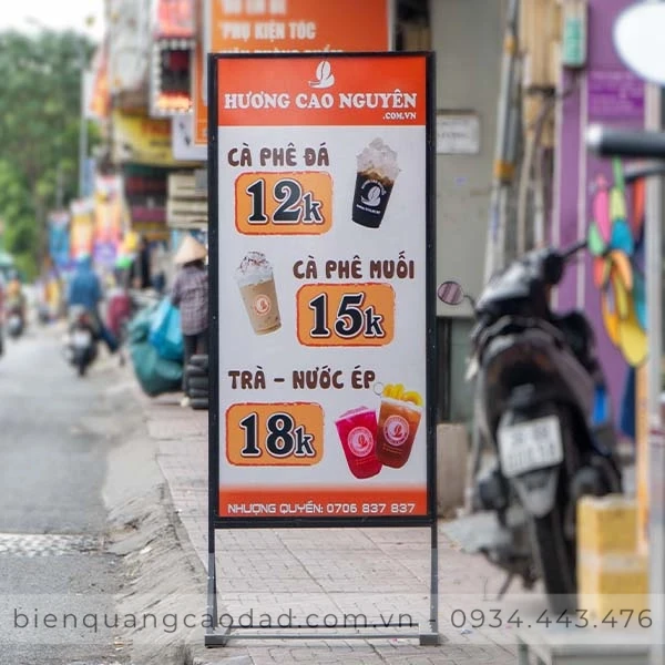 Biển quảng cáo đẹp đứng phổ biến