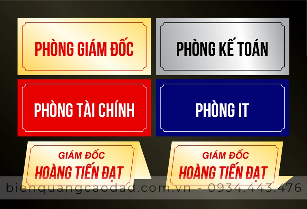 Mẹo chọn biển chức danh 