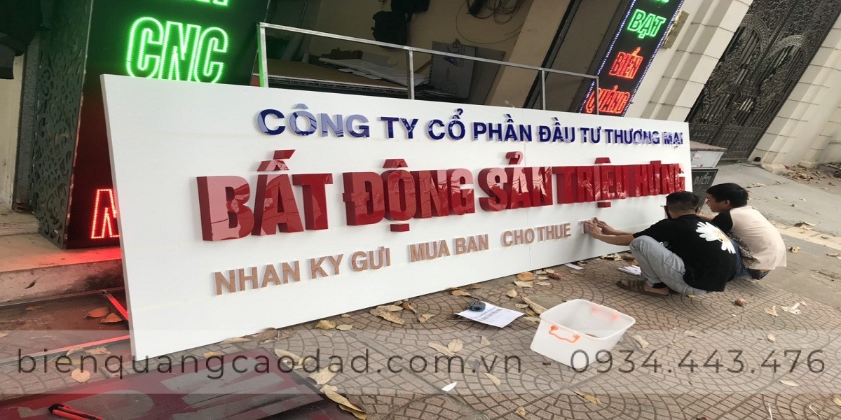 Làm Biển hiệu công ty tại Hà Đông