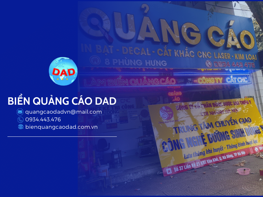 Đơn vị làm biển quảng cáo chữ nổi tại quận Đống Đa - quảng cáo DAD